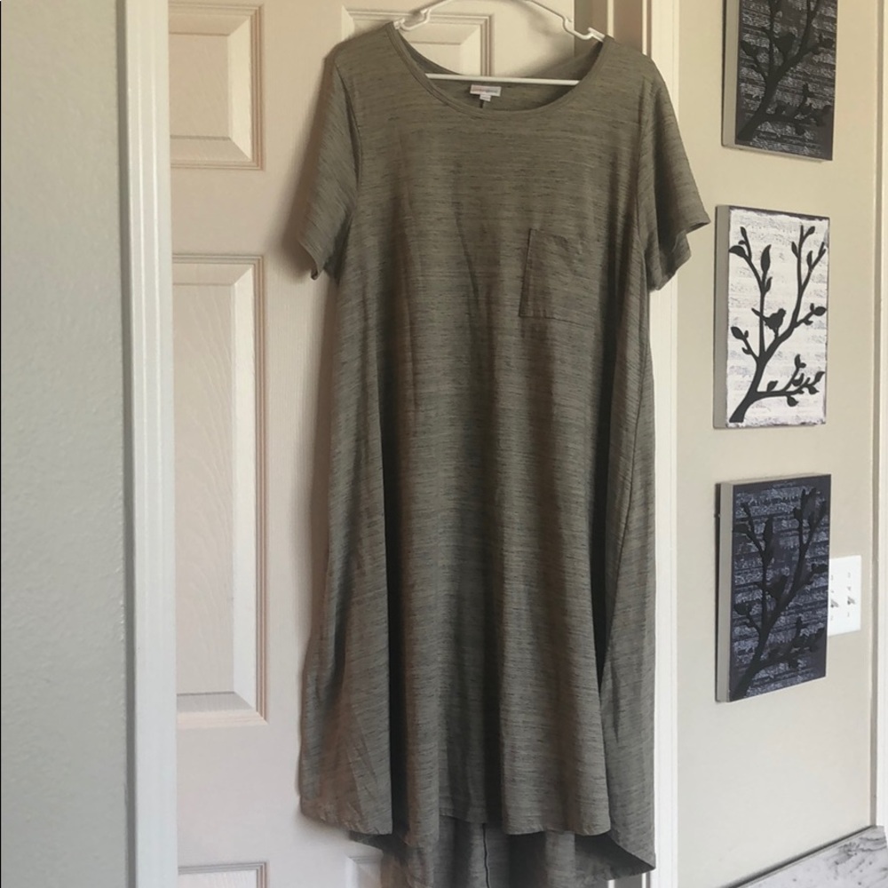 LuLaRoe olive green with black pattern